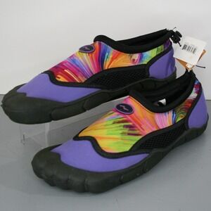 Norty‎ Footwear Mens Water Shoes Purple Tie Dye Print Size 9 Aqua Shoes Beach